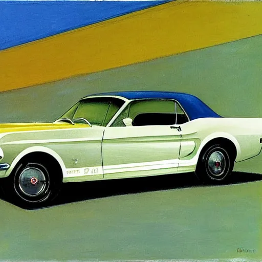 Image similar to Ford mustang by Edward hopper