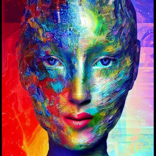 Image similar to < art masterpiece jaw - dropping created - by ='artificial intelligence'style ='all human expert artists combined'> origin of self < / art >