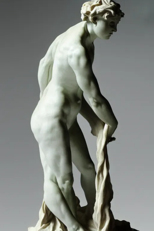 Image similar to sculpture of the light fighting the darkside of humanity by camille Claudel