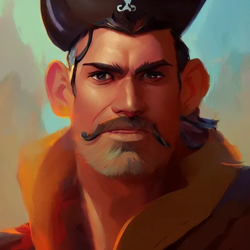 Prompt: portrait of a male fantasy pirate, behance hd artstation, style of jesper ejsing, by rhads, makoto shinkai and lois van baarle, ilya kuvshinov, ossdraws