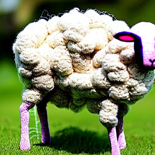 Image similar to spider web sheep shape morph