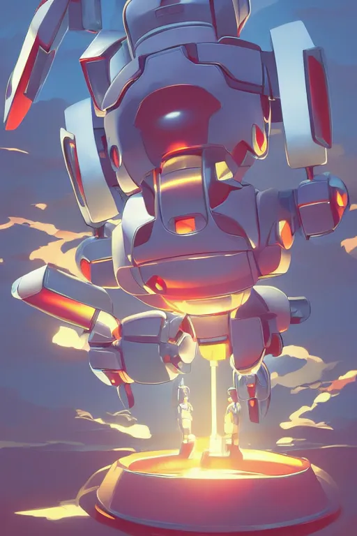 Image similar to metabots medabots medarotto medarot robot minimalist comics, behance hd by jesper ejsing, by rhads, makoto shinkai and lois van baarle, ilya kuvshinov, rossdraws global illumination ray tracing hdr radiating a glowing aura