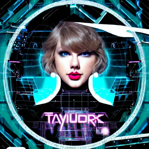 Image similar to Taylor swift cyberpunk album cover
