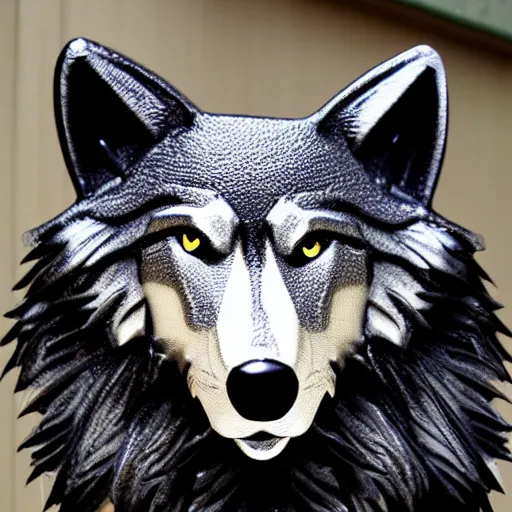 Image similar to plastic shiny wolf