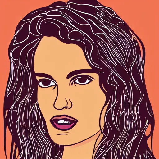 Image similar to a portrait of a woman, vector illustration