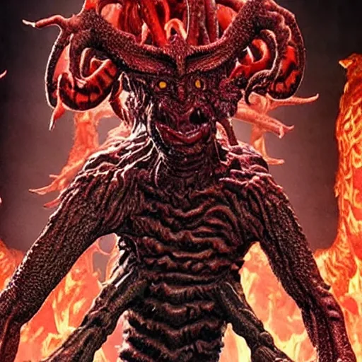 Image similar to The Demogorgon from Stranger Things guest staring on Hell's Kitchen