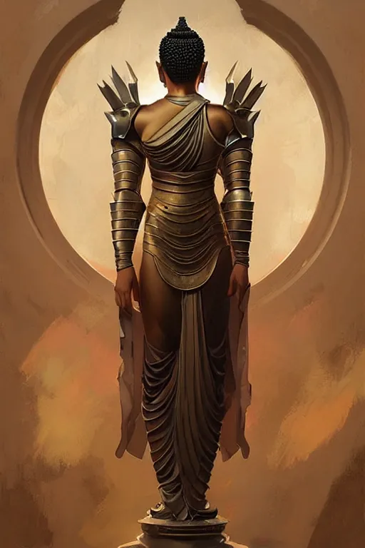 Prompt: buddhism, armor, painting by greg rutkowski, j. c. leyendecker, artgerm