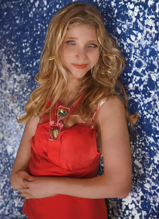 Prompt: award winning photo of Sarah Chalke, by David LaChapelle