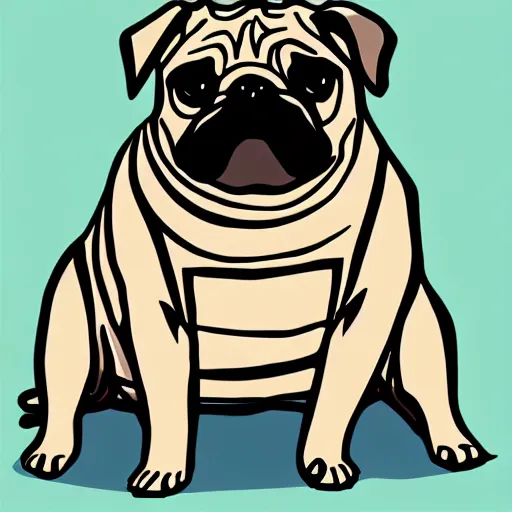 Image similar to pug cartoon