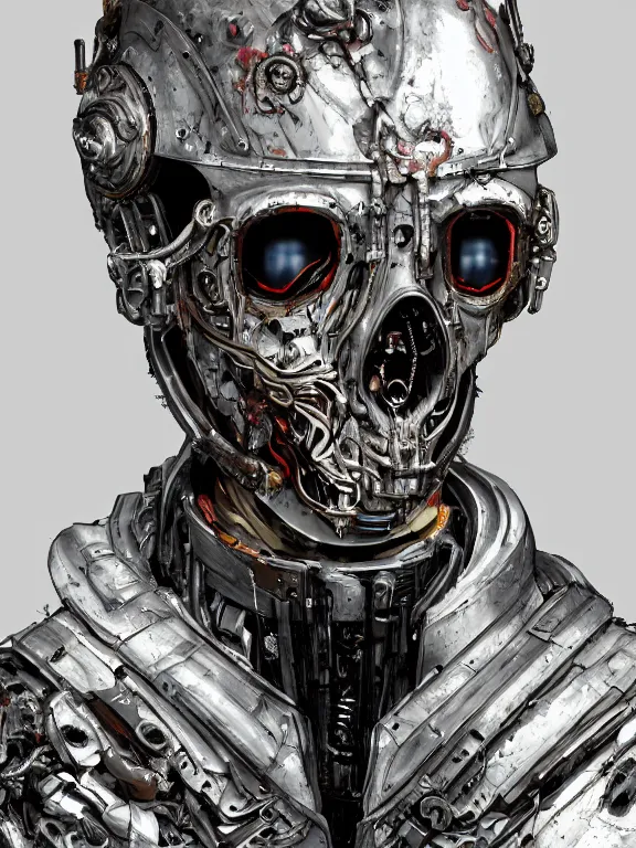 Prompt: portrait art of 8k ultra realistic undead businessman, intricate high tech helmet , detailed intricate ornate space suit,decaying, cybernetic, full of colour, cinematic lighting, battered, trending on artstation, 4k, hyperrealistic, focused, extreme details,unreal engine 5, cinematic, masterpiece, art by ayami kojima, giger