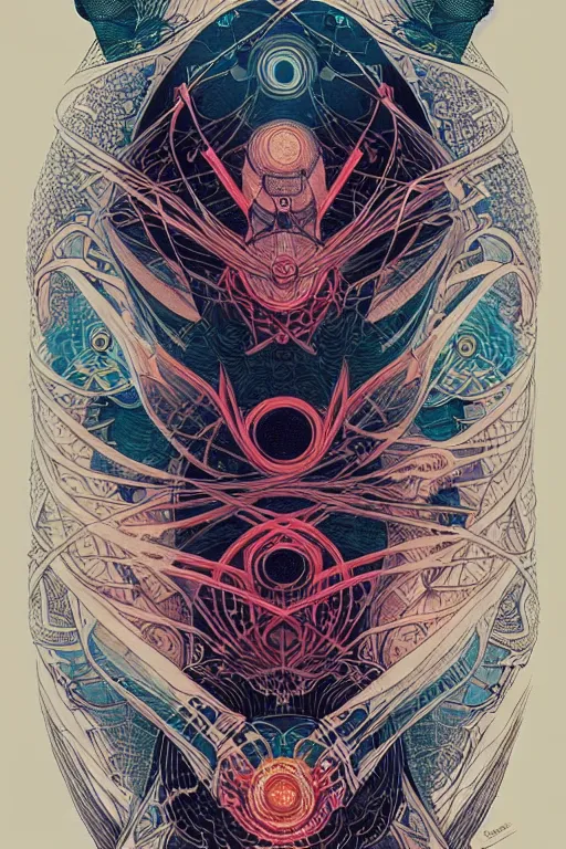 Image similar to tattoo design by kilian eng and victo ngai and james jean