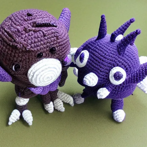 Prompt: zergling amigurumi, detailed