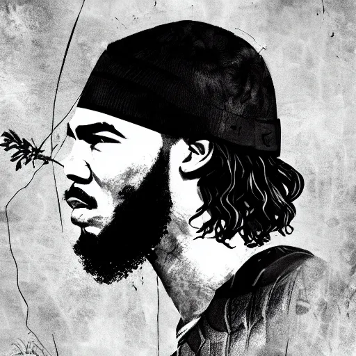 Prompt: Portrait of Celtic's Jayson Tatum, Jayson Tatum as Che Guevara Guerilla, Black and White, digital art, trending on artstation, octane render, inspiring, dignifying