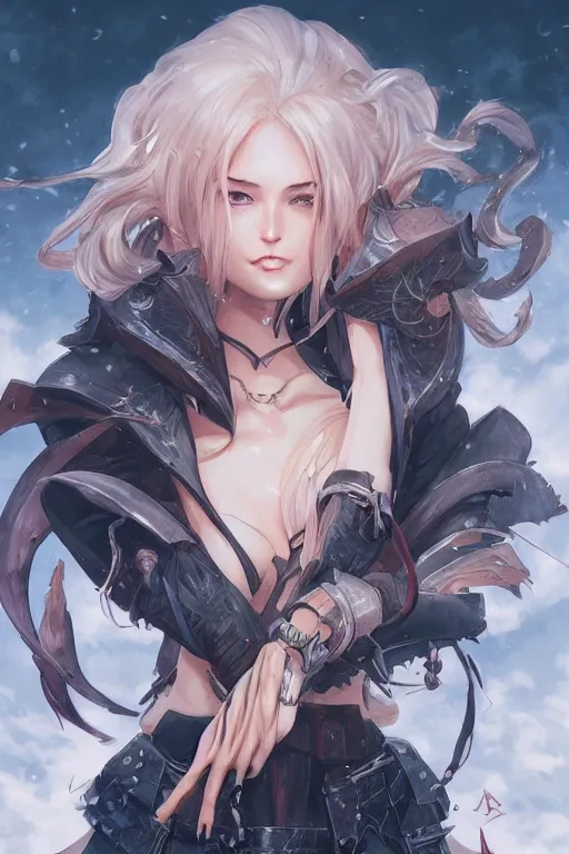 Image similar to manga cover art d & d, full body portrait, mixed media, seductive look, chromatic aberration, hyper realistic, highly detailed, headshot, digital painting, trending on artstation, concept art, sharp focus, illustration, art by artgerm and greg rutkowski and ayami kojima