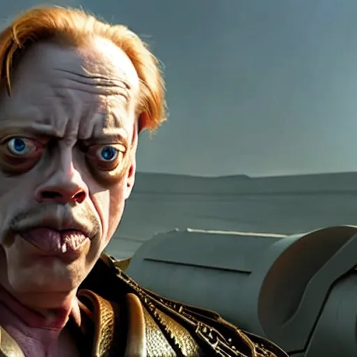 Image similar to steve buscemi as baron harkonnen in a still from the film Dune (2021)