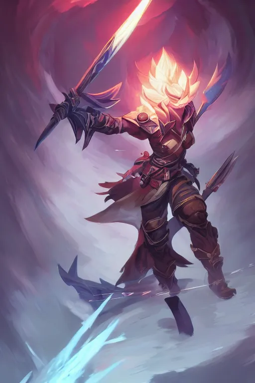 Prompt: yasuo league of legends wild rift hero champions arcane fantasy tank support marksman mage fighter assassin, design by lois van baarle by sung choi by john kirby artgerm and greg rutkowski and magali villeneuve