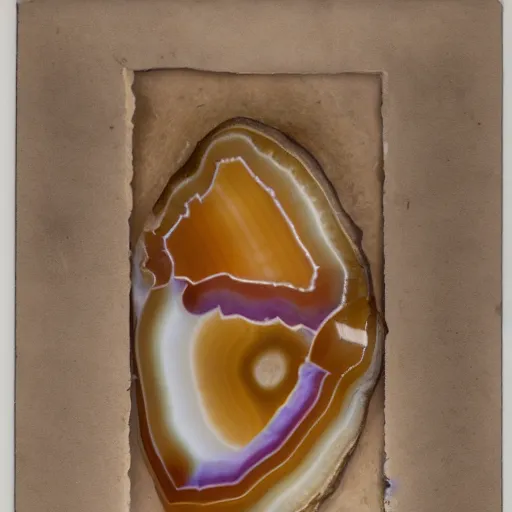 Image similar to a studio portrait of banded agates with the letter in the banding white background