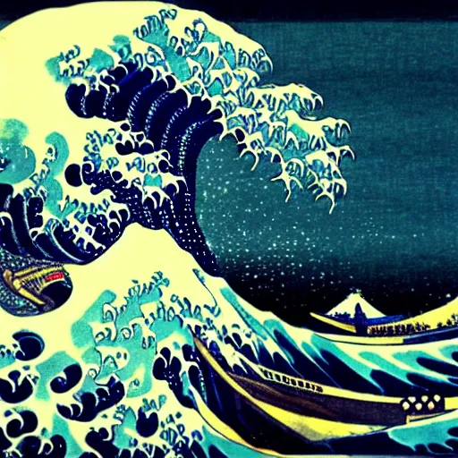 Image similar to a great big wave by katsushika hokusai