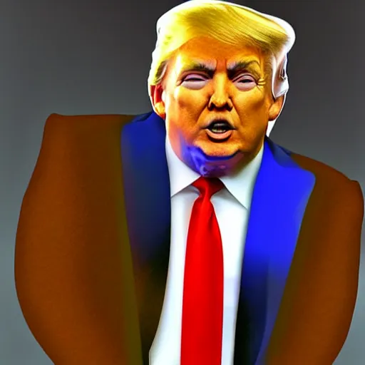 Image similar to donald trump as a bong, photorealistic