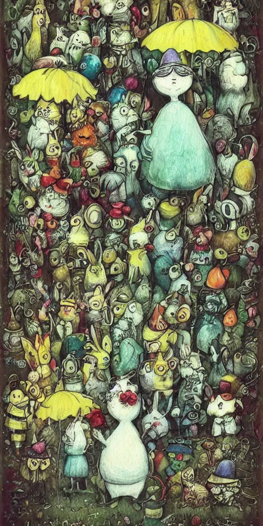 Image similar to a vintage easter parade by alexander jansson
