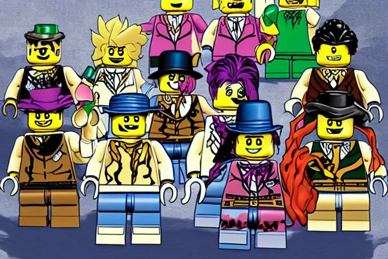 Image similar to lego jojos bizarre adventure