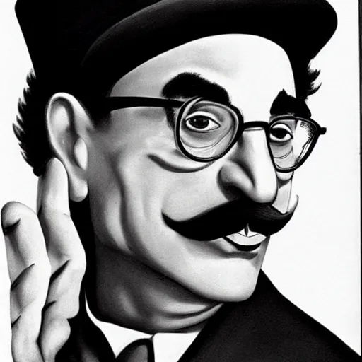 Prompt: Groucho Marx as Johnny Cage