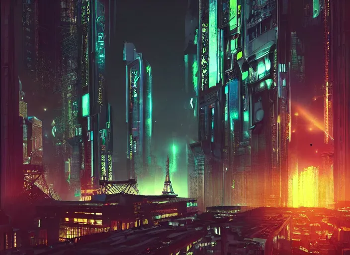 Premium Photo  City wallpaper dystopian futuristic cyberpunk city at night  3d rendering raster illustration