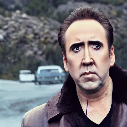 Prompt: Nicolas Cage starring in Twin Peaks directed by David Lynch divx rip