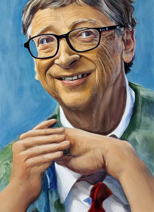 Prompt: expose yourself to art, bill gates