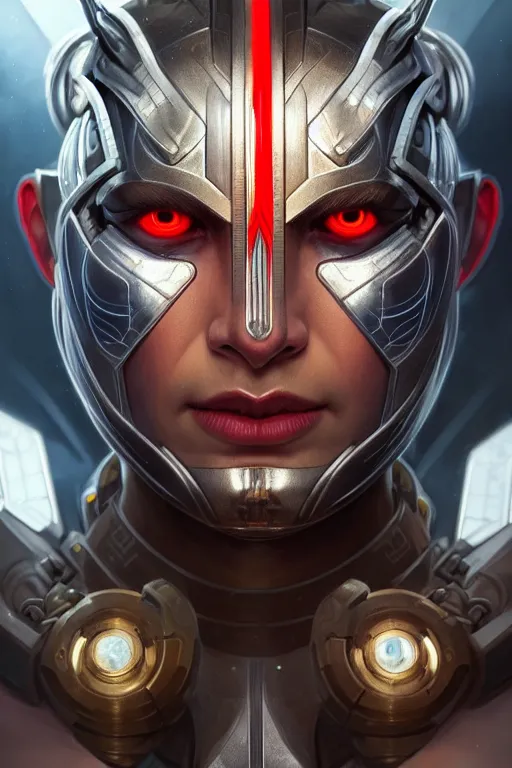 Prompt: symmetry!! portrait of cyborg thor in the style of god of war, machine parts embedded into face, intricate, elegant, highly detailed, digital painting, artstation, concept art, smooth, sharp focus, illustration, art by artgerm and greg rutkowski and alphonse mucha, 8 k