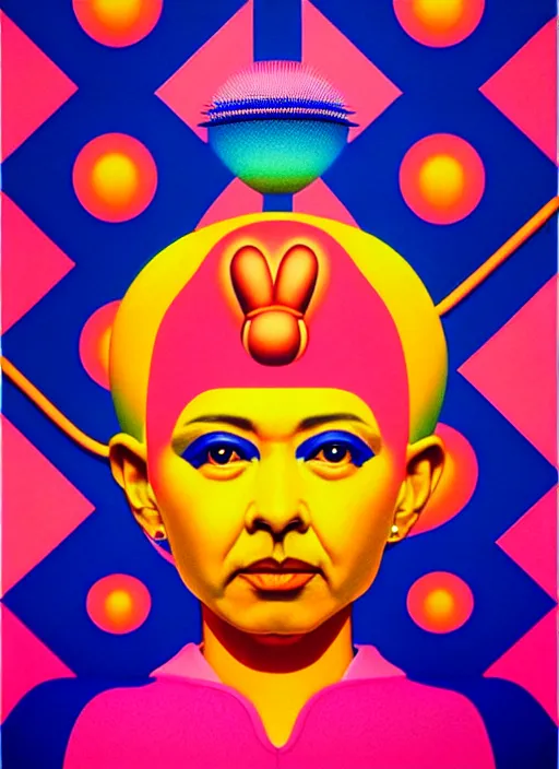 Prompt: queen by shusei nagaoka, kaws, david rudnick, airbrush on canvas, pastell colours, cell shaded, 8 k