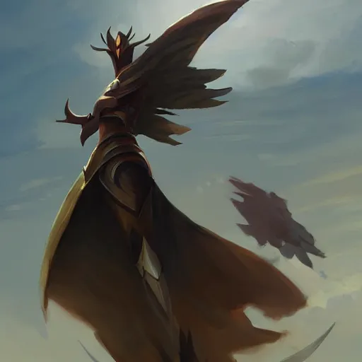 Image similar to azir from league of legends trending on artstation, painted by greg rutkowski