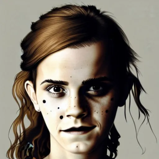 Prompt: epic photoshoot of emma watson as a zombie. super detailed, hyper realistic, detailed eyes, detailed smile, pretty, incredible