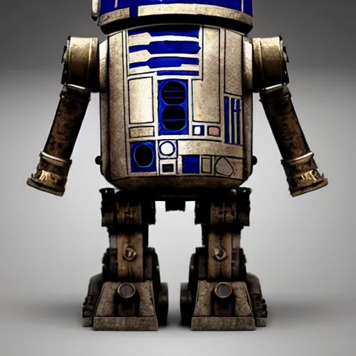 Image similar to a steampunk robot ( ( ( r 2 d 2 ) ) )