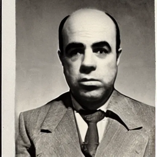 Image similar to Al Capone mugshot 4K details