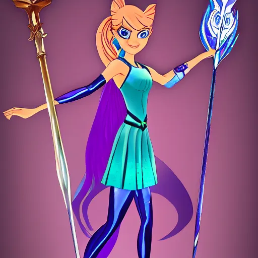 Prompt: winx warrior concept art