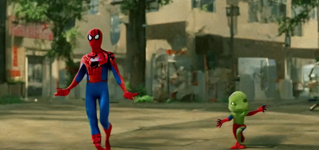 Image similar to a still of spider - man in a bug's life ( 1 9 9 8 )