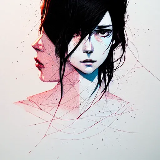 Prompt: portrait soft light, by killian eng and conrad roset, inspired by akira anime, etching, fine, sharp high detail, screen print,