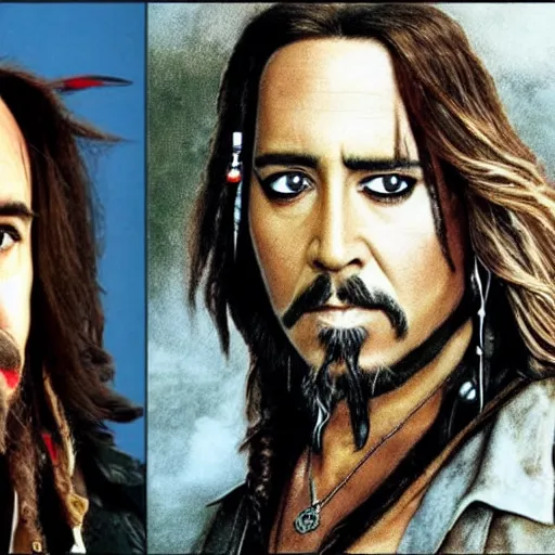 Prompt: Nicolas Cage as Jack Sparrow