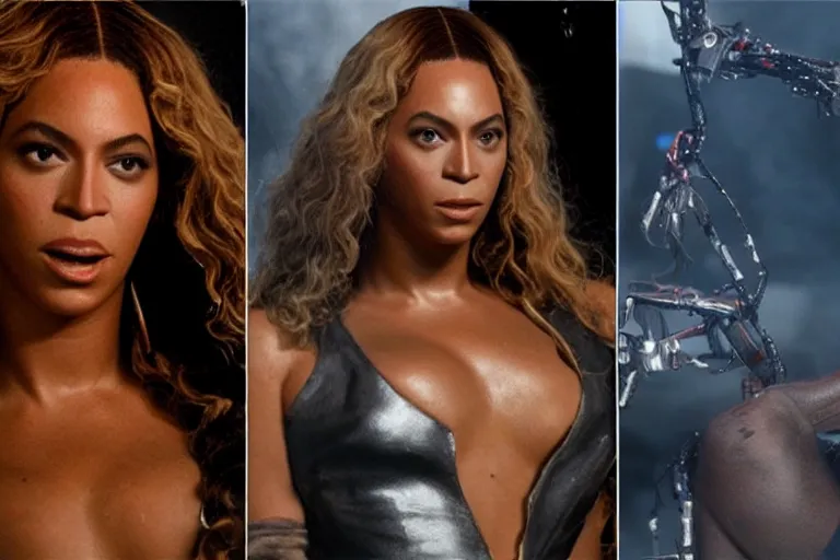 Image similar to VFX movie where Beyonce plays the Terminator by James Cameron