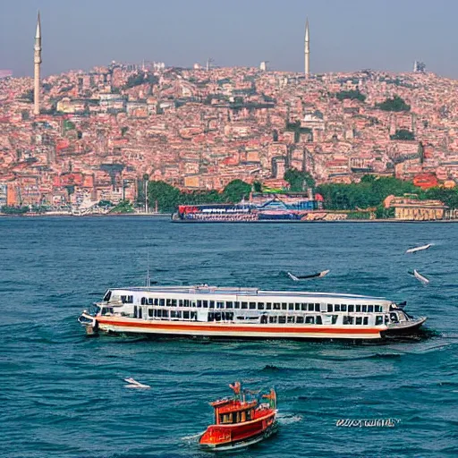 Prompt: istanbul like a futurama