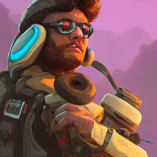 Image similar to lazy sloth as apex legends character, digital illustration portrait design, by android jones and greg rutkowski, retrowave color scheme, detailed, cinematic lighting, wide angle action dynamic portrait