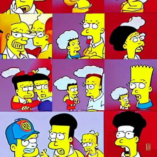 Image similar to chinese boy, simpsons style