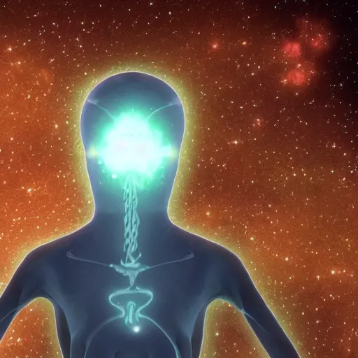 Image similar to A lifeform made of gas, discovered in another dimension, accurate depiction