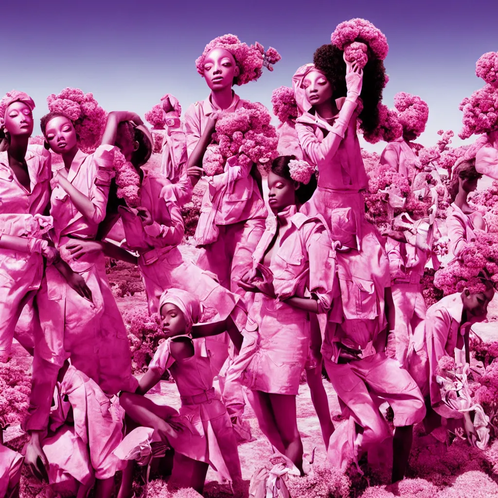 Image similar to fragrance advertising campaign by richard mosse