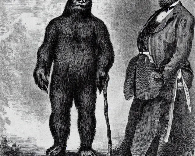 Image similar to 1870s sasquatch