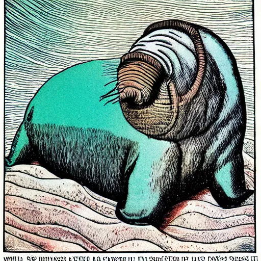 Image similar to walrus illustration by Dr. Suess