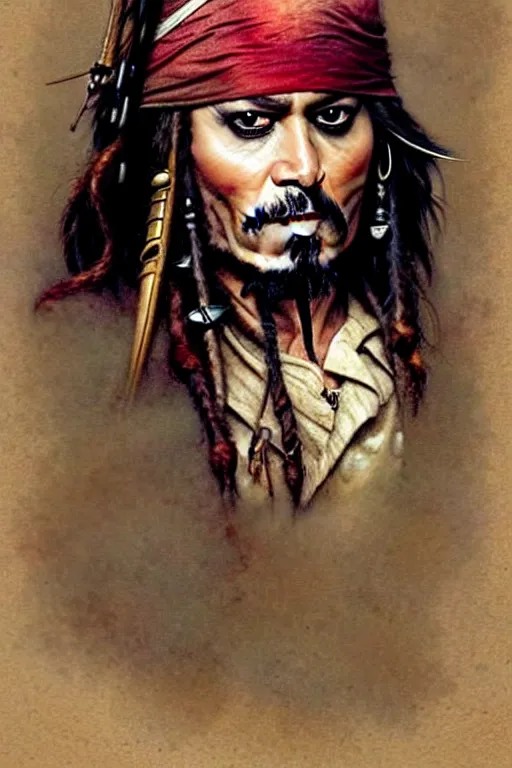 Image similar to ( ( ( ( ( 1 9 5 0 s jack sparrow. muted colors. ) ) ) ) ) by jean - baptiste monge!!!!!!!!!!!!!!!!!!!!!!!!!!!