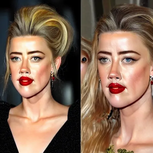 Image similar to a gourd shaped to look like the face of amber heard hybrid hybrid hybrid