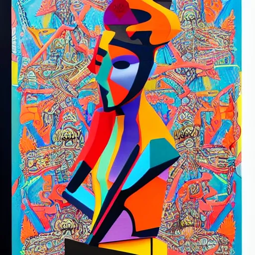 modern sculpture visionary art color and shapes by | Stable Diffusion ...